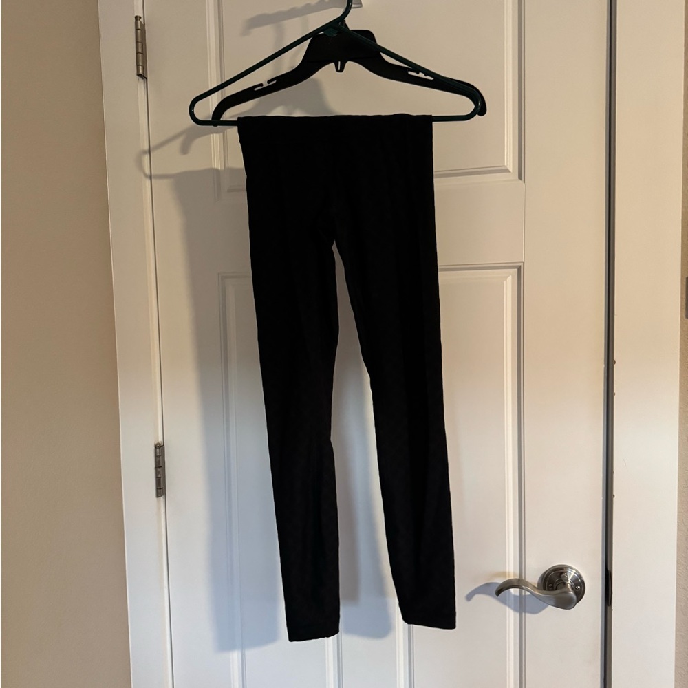 Black Full-Length check pattern Leggings
